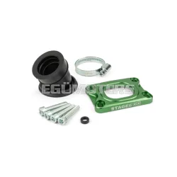   Intake Manifold Stage6 360° AM6 / Derbi green for Mikuni TM24