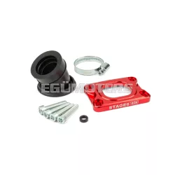 Intake Manifold Stage6 360° AM6 / Derbi red for Mikuni TM24