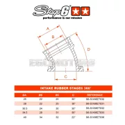 Intake Manifold Stage6 360° AM6 / Derbi red for Mikuni TM24