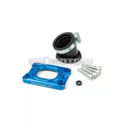 Intake Manifold Stage6 360° AM6 / Derbi blue for PWK 19 - 28mm