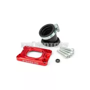 Intake Manifold Stage6 360° AM6 / Derbi red for PWK 19 - 28mm