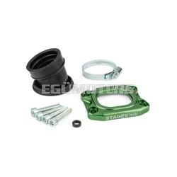   Intake Manifold Stage6 360° AM6 / Derbi green for PWK 30 - 36mm