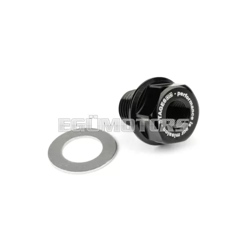 Temperature Sensor Adapter Stage6 M14x1.5x15mm Derbi Black
