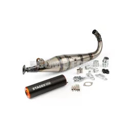 Exhaust Stage6 StreetRace MBK 51 Orange / Black