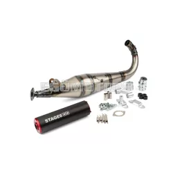 Exhaust Stage6 StreetRace MBK 51 Red / Black