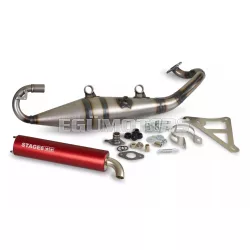 Exhaust Stage6 Pro Replica MK2 Red Peugeot horizontal LC