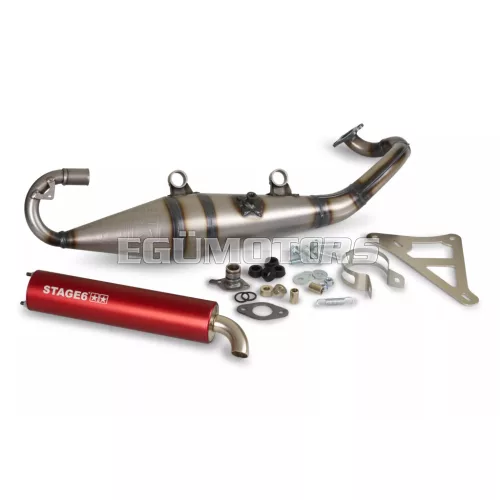 Exhaust Stage6 Pro Replica MK2 Red Peugeot horizontal LC