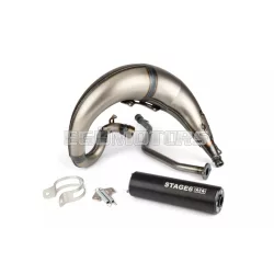 Exhaust Stage6 Streetrace high mount CNC black Yamaha DT50