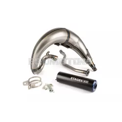   Exhaust Stage6 Streetrace high mount CNC blue / black Yamaha DT50
