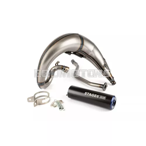 Exhaust Stage6 Streetrace high mount CNC blue / black Yamaha DT50