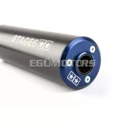 Exhaust Stage6 Streetrace high mount CNC blue / black Yamaha DT50