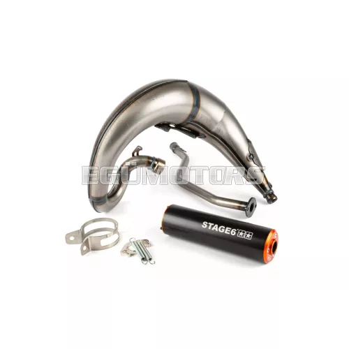 Exhaust Stage6 Streetrace high mount CNC orange / black Yamaha DT50