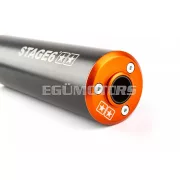 Exhaust Stage6 Streetrace high mount CNC orange / black Yamaha DT50