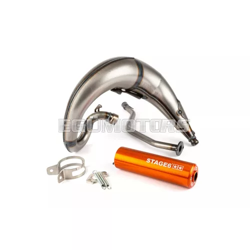 Exhaust Stage6 Streetrace high mount CNC orange Yamaha DT50