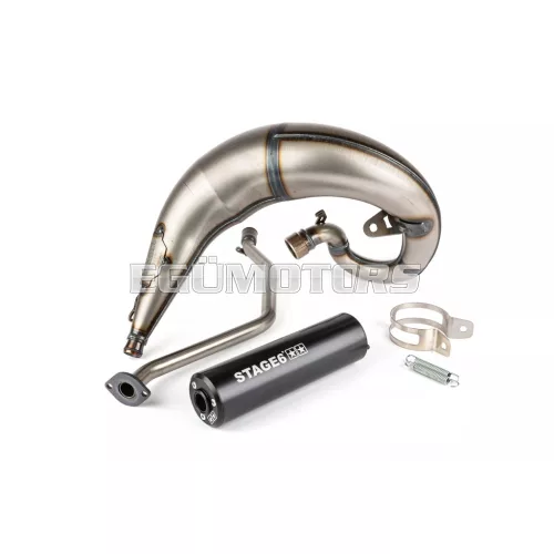 Exhaust Stage6 Streetrace high mount CNCblack Rieju MRT