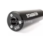 Exhaust Stage6 Streetrace high mount CNCblack Rieju MRT