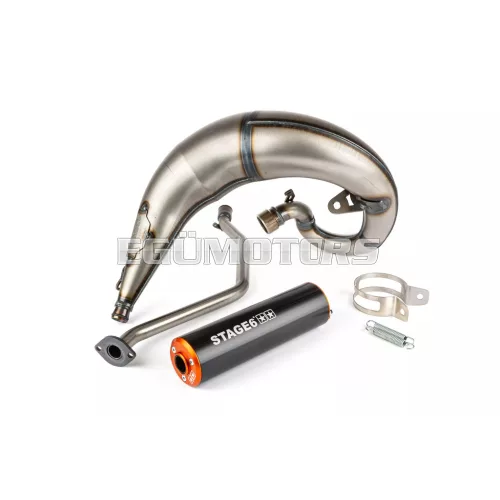 Exhaust Stage6 Streetrace high mount CNC orange / black Rieju MRT