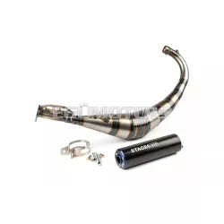   Exhaust Stage6 Streetrace CNC blue / black Derbi / Minarelli AM6