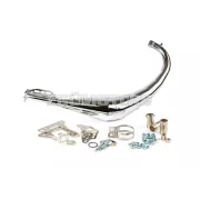 Exhaust Stage6 Streetrace chrome CNC orange Derbi / Minarelli AM6