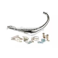 Exhaust (w/o silencer) Stage6 Streetrace chrome Derbi / AM6