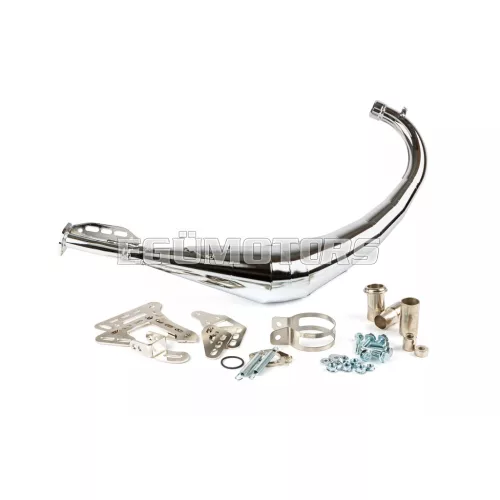Exhaust (w/o silencer) Stage6 Streetrace chrome Derbi / AM6