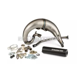 Exhaust Stage6 Streetrace high mount CNC black Derbi Senda