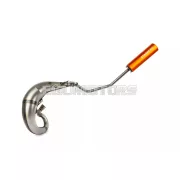 Exhaust Stage6 Streetrace high mount CNC orange Derbi Senda