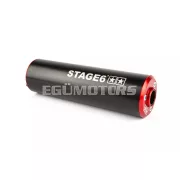 Exhaust Stage6 Streetrace high mount CNC red / black Derbi Senda