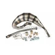 Exhaust Stage6 Streetrace 70cc high mount CNC blue / black Derbi Senda