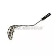 Exhaust Stage6 Streetrace 70cc high mount CNC blue / black Derbi Senda