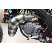 Exhaust Stage6 Streetrace 70cc high mount CNC orange / black Derbi Senda