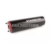 Exhaust Stage6 Streetrace 70cc high mount CNC red / black Derbi Senda