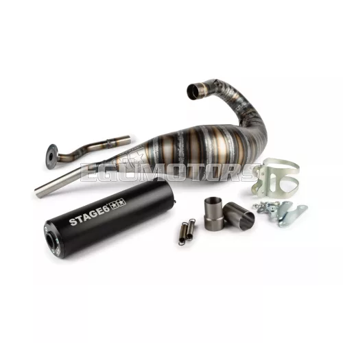 Exhaust Stage6 80 - 90cc CNC black HM-Moto / Vent / Beta RR