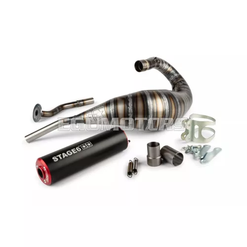 Exhaust Stage6 80 - 90cc CNC red / black HM-Moto / Vent / Beta RR