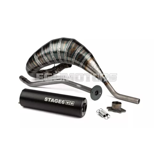 Exhaust Stage6 80 - 90 Derbi black