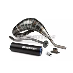 Exhaust Stage6 80 - 90 Derbi blue / black