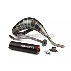 Exhaust Stage6 80 - 90 Derbi red / black