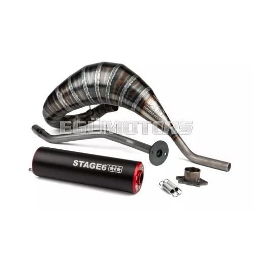 Exhaust Stage6 80 - 90 Derbi red / black