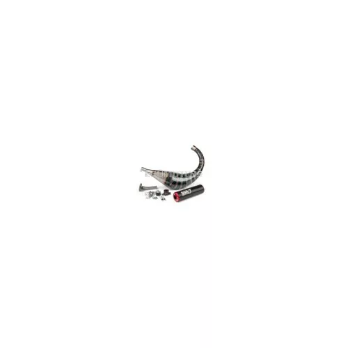 Exhaust Stage6 R/T 70 - 80cc black / red Derbi
