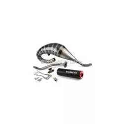 Exhaust Stage6 R/T 70 - 80 high-mount Derbi Black / Red