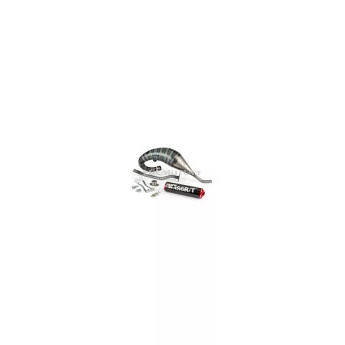 Exhaust Stage6 R/T 70 - 80 high mount Derbi Black / Red