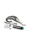 Exhaust Stage6 R/T 70 - 80 high mount Derbi Black / Turquoise