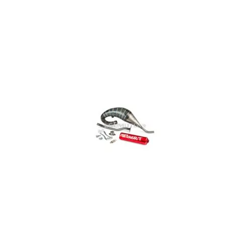 Exhaust Stage6 R/T 70 - 80 high mount Derbi Red
