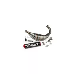 Exhaust Stage6 R/T 90 - 100 Derbi Black / Red
