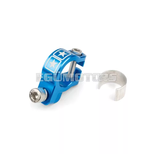 Exhaust Clamp Stage6 Alu CNC Blue