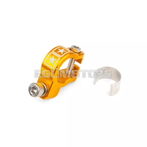 Exhaust Clamp Stage6 Alu CNC Yellow