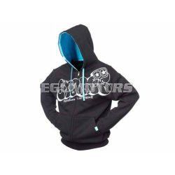 Stage6 zippzáros kapucnis pulóver, Fekete/Kék, L
