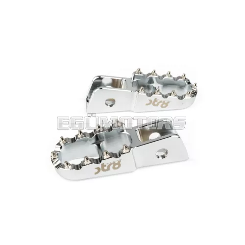STR8 MX Evo CNC utas lábtartó készlet ezüst, Derbi