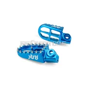STR8 MX Evo CNC lábtartó készlet kék, Rieju MRT