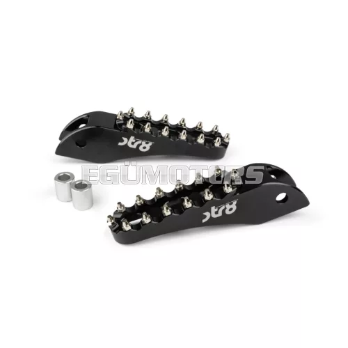STR8 MX Evo CNC utas lábtartó készlet fekete, Rieju MRT